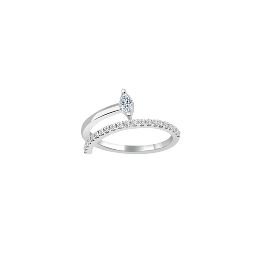 2 Thin Row Marquise Diamond Ring