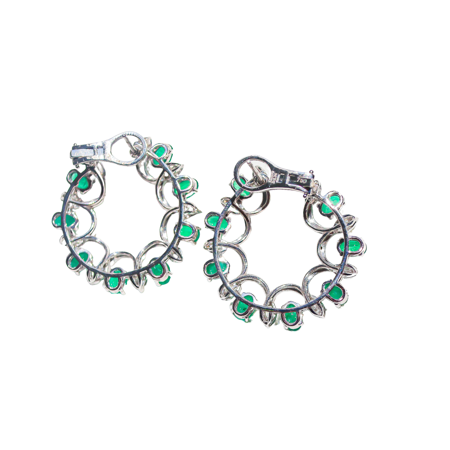 Emerald and Marquise Diamond Garland Earring