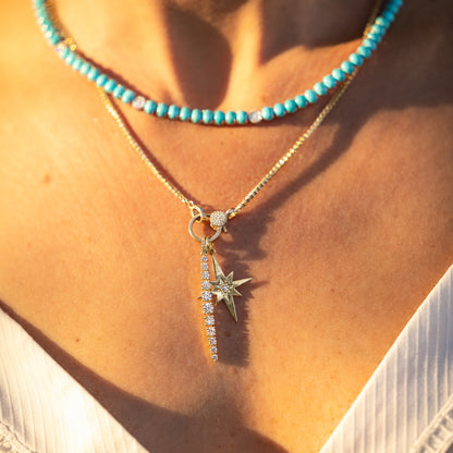 Turquoise and Diamonds Necklace
