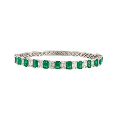 Emerald Diamond Bangle