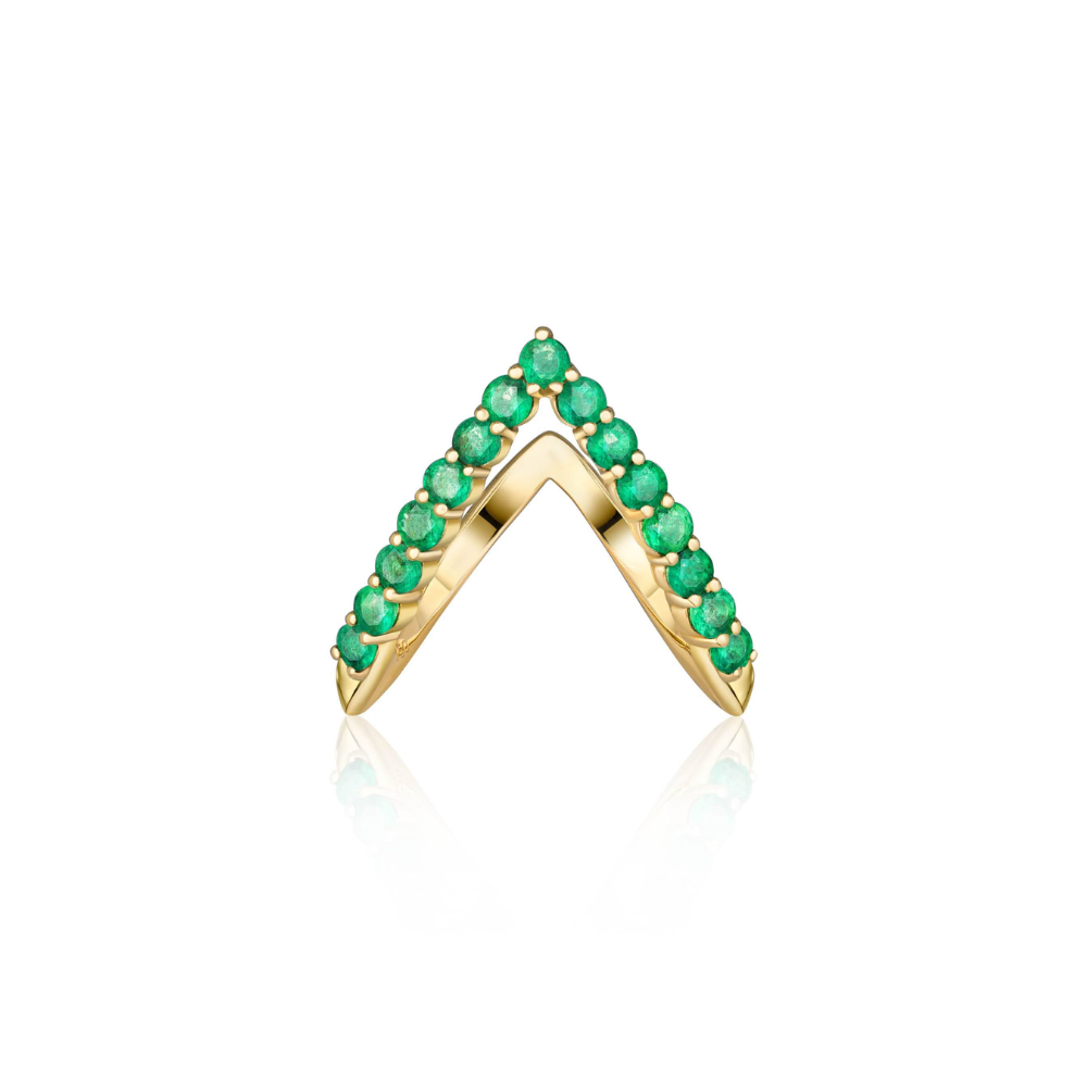 Emerald V Ring