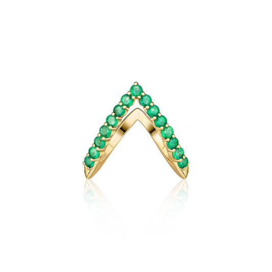 Emerald V Ring