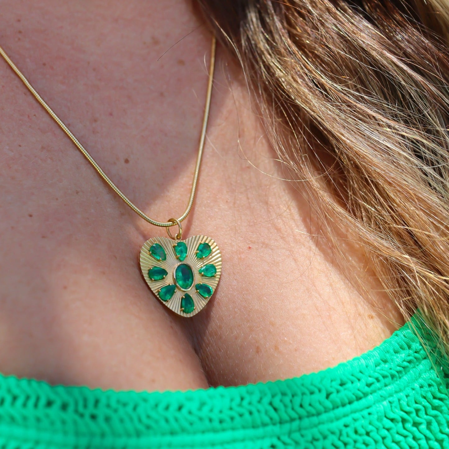 Emerald Heart Pendant