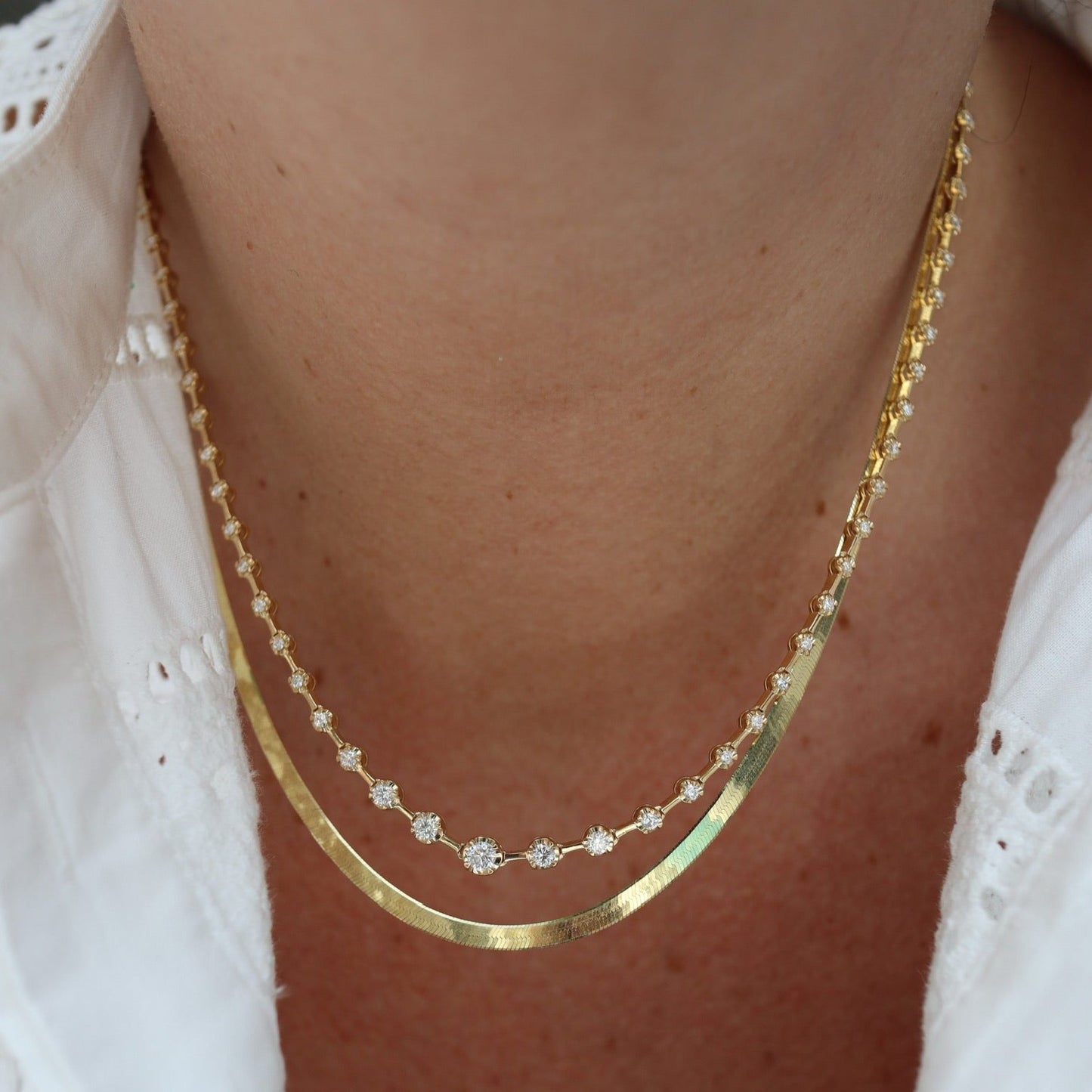 Renata Diamond Tennis Necklace