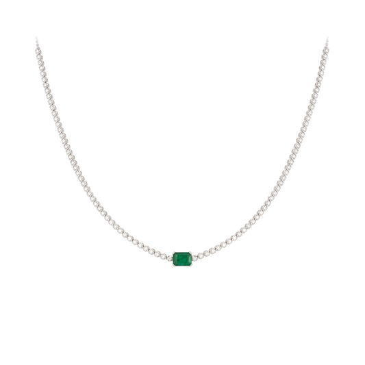 Jenny Emerald Diamond Necklace