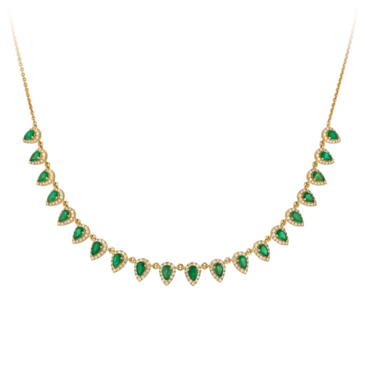 Pear Shaped Emerald Necklace