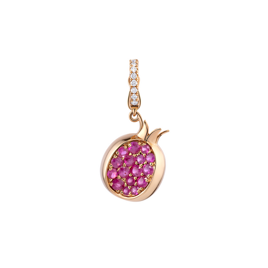 Pomegranate Ruby & Diamond Pendant