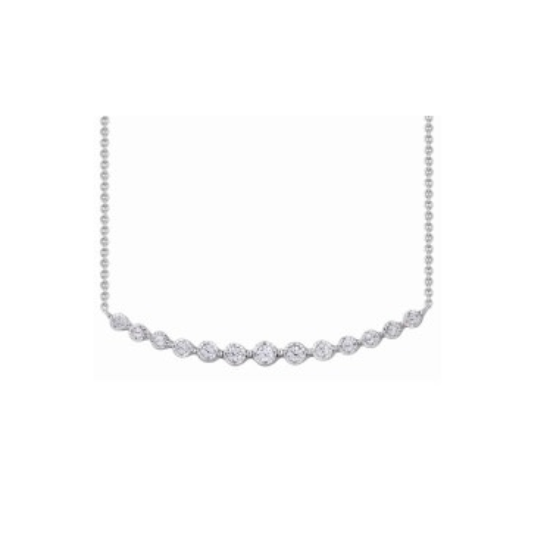 13-Stone Graduated Diamond Necklace