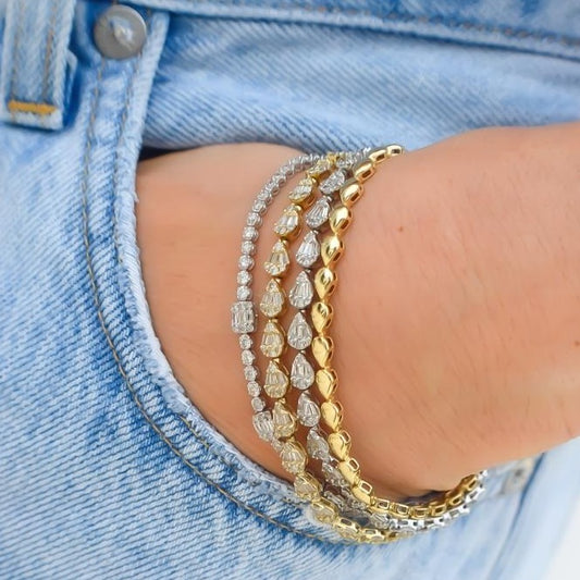 Baguette Round Diamond Bracelet