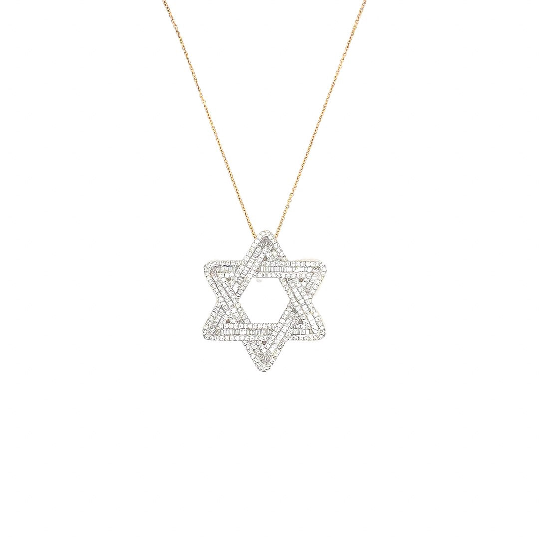 Star of David Diamond Necklace