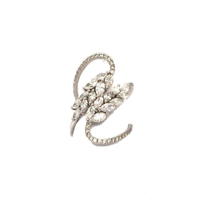 Cocktail Feather Diamond Ring