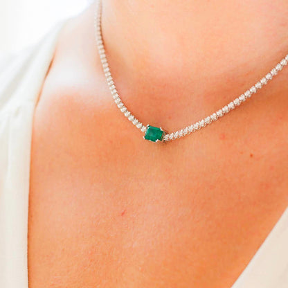 Jenny Emerald Diamond Necklace