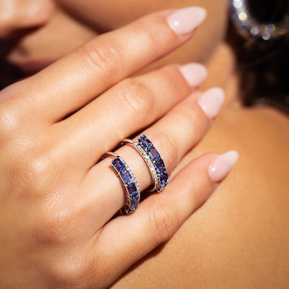 2 Ways Blue Sapphire Ring