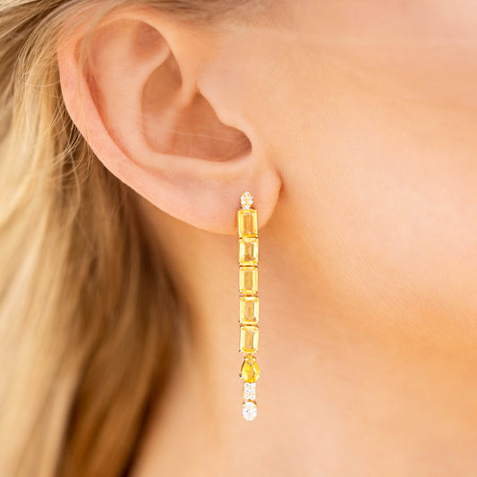 Nikki Yellow Sapphire Earrings